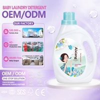 Deterjen Pakaian Bayi Khusus untuk Bayi & Anak OEM 2L Formula Pelembut Penghilang Noda Aroma Susu Persik untuk Pakaian