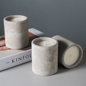 Vela de Cemento AIKUN con Logotipo Personalizado, Diseño Simple y Moderno, 240g, Vela Aromática de Cera de Soya en Frasco de Cemento con Tapa - Product Image 2