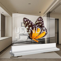 Écran transparent de 55 pouces Afficheur numérique d'intérieur Afficheur publicitaire de bureau Téléviseur interactif tactile Afficheur OLED avec graphiques