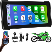 Kamera Dasbor Pintar Motor 6.86" Nirkabel CarPlay Android Auto Dual Bluetooth Tahan Air Layar Sentuh IPS GPS Navigasi