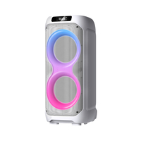 Haut-parleur de fête DJ sans fil TWS BT avec microphone, double woofer 10'' haute puissance 240W, LED RGB, pour scène et karaoké - Prix usine