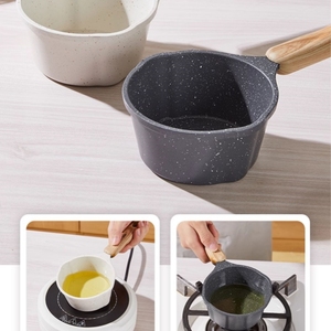 Utensilios de cocina antiadherentes de mármol <span class=keywords><strong>Carote</strong></span> de salpicaduras de aceite Mini sartén para huevos antiadherente aceite caliente que vierte llovizna olla pequeña - Product Image 2