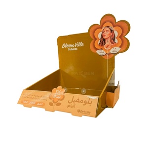 Custom Drug Store Point of Sale <b>Supplements</b> Tabletop Corrugated Cardboard Counter Display Stand for Medicine - Product Image 3