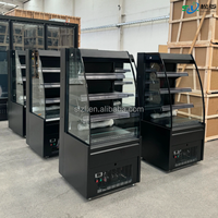 Vitrine réfrigérée ouverte sur mesure OEM/ODM pour boissons, présentoir multi-niveaux avec compresseur intégré