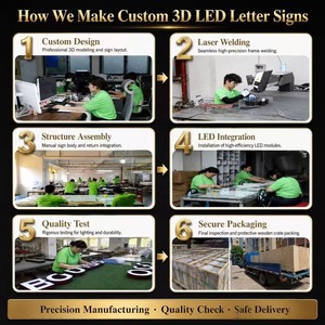 Enseignes murales lumineuses 3D en acrylique pour restaurants, centres commerciaux, logos <span class=keywords><strong>de</strong></span> marques <span class=keywords><strong>de</strong></span> luxe pour halls d'entreprises - Product Image 3