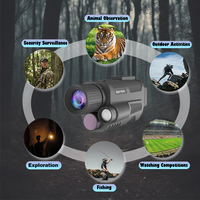Binoculares de Visión Nocturna Ultraligeros con Aumento de 8x, Monocular con Funciones Completas, Alcance Visual Efectivo de 600 m, 4K