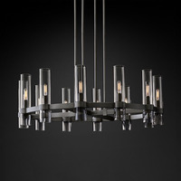 Lustre suspendu industriel en verre Yihao de grande taille pour salle à manger, salon, hall d'hôtel, espaces de taille moyenne