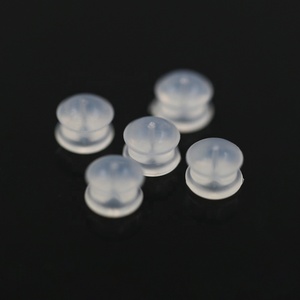 Hypoallergenic Round 18K Gold Plated <strong>Earring</strong> <strong>Backs</strong> with Plastic <strong>Rubber</strong> Silicone Stopper for Sensitive Skin-Jialin Brand - Product Image 6