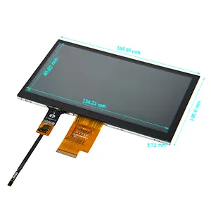 Độ nét cao 7.0 inch TFT LCD màn hình cảm ứng lá chắn 1024x600 LCD điện dung IPS 7inch đa cảm ứng hiển thị màn hình cho công nghiệp