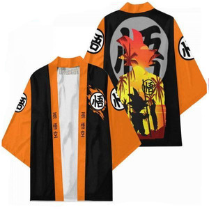 21 Estilos SPY DRAGON BAII Goku Vegeta Buu Camisetas Unisex de Manga Tres Cuartos, Kimono Haori, Capa, Camiseta de Anime para Hombre - Product Image 3