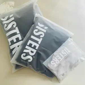 Kunden spezifische umwelt freundliche gefrostete klare EVA Kunststoff gefrostete Reiß verschluss tasche Kleidung Kleidungs stück Hoodies T-Shirt Verpackung Druck verschluss beutel