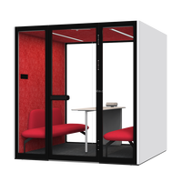 Cabine de bureau acoustique moderne pour six personnes Comine, insonorisée, pour les réunions d'affaires, les hôtels et les entrepôts
