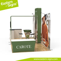 Stand d'exposition personnalisé pour salon professionnel, construction rapide en 30 minutes, éclairage LED, 10x20 pieds, conception gratuite