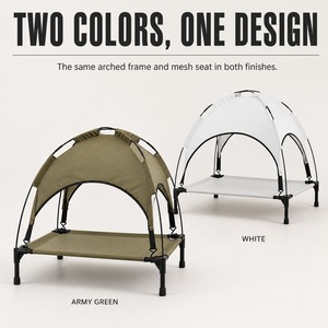 Metal Frame Pet <b>Bed</b> with Detachable Canopy Mesh Seat Elevated Cat Cot for Small <b>Dogs</b> Cats Indoor Portable - Product Image 4