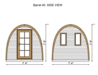 A-Frame Iglu-Sauna |   Natürliches Kiefernholz, Asphaltschindel-Dach, Glastür |   Für 4-6 Personen geeignet