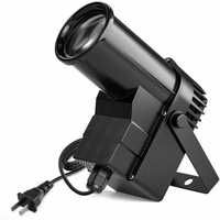 Projecteur LED 10W tricolore à trois fonctions avec globe en verre miroir, faisceau lumineux, micro-pluie et éclairage d'inondation