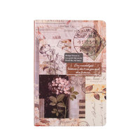 Carnet de notes rétro en papier kraft, agenda coloré, carnet de notes scolaire floral, fournitures de bureau, papeterie