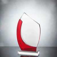 Vente en gros de trophées et médailles de plaque de verre à la mode, prix personnalisé vierge imprimé UV personnalisé