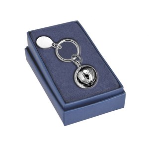 Porte-clés en métal argenté compact en forme de globe pour le rangement des médicaments et les voyages - Product Image 2