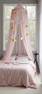 100% nhiều ngôi sao phát sáng mái vòm tán Giường lưới chống muỗi cho trẻ em duy nhất đôi Nữ Hoàng Vua Kích cỡ mùa hè với những ngôi sao tán - Product Image 3