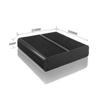 Kotak Aluminium untuk Proyek Elektronik PC Mini Industri, Casing Ekstrusi Aluminium, Desktop Mini ITX, Kotak Aluminium
