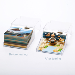 Blocchetti Adesivi 3D di Alta Qualità con Incisione Laser, Decorazione Artistica di Lusso, Design Personalizzato Fustellato, Artigianato in Carta, Blocco Note per Regali - Product Image 1