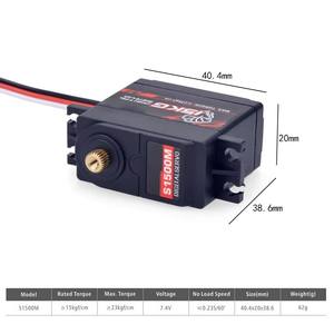 Servo Digital de Alto Torque 15KG con Engranajes Metálicos S1500M 23kgf.cm para Dron FPV y Robot RC - Product Image 2