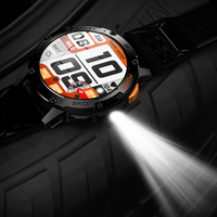 Reloj Inteligente Deportivo K65, Nuevo Modelo 2024, con Llamadas Bluetooth, Oxímetro, Resistente al Agua, Android, para Hombre, con Linterna, Superventas