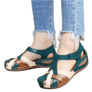 Sandalias de Plataforma para Mujer, Verano, Moda, Material PU, Estilo Europeo Americano Retro, Tallas Grandes - Product Image 1