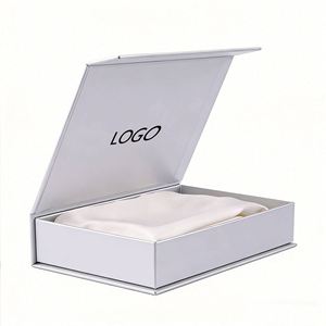 Factory Direct Customizable Silver Magnetic <b>Gift</b> <b>Box</b> With Satin Lining Premium Ideal for Luxury <b>Gift</b> & Apparel Packaging - Product Image 2
