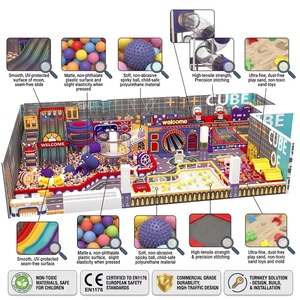 Équipement de terrain de jeux intérieur directement de l'usine : Toboggan multi-voies, tube spiralé, piscine à balles géante, Tour de jeu, Trampoline pour enfants FEC - Product Image 4