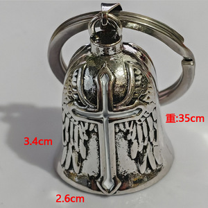 Glück auf der Straße Motorrad Bell Schlüssel anhänger Katholisch Guadalupe Kruzifix St Cross Angel Wings Jungfrau Maria Guardian Bell Schlüssel bund - Product Image 3