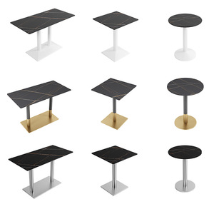 Mobilier de restaurant en métal léger et luxueux Rock Board Cafe <span class=keywords><strong>Barbecue</strong></span> Hot Pot Ensemble de chaises de table de banquette pour les restaurants au thé au lait - Product Image 2