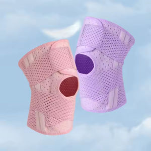 Genouillères ajustables et respirantes pour femmes avec double support à ressort, genouillère à rotule ouverte pour le sport, la course, la gym et le fitness - Product Image 1