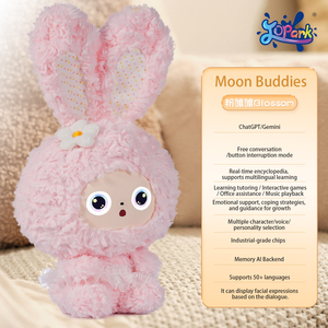 Jopark ODM Kawayi Conejo Rosa Sentado, Juguete de Peluche con IA, Modelo Grande con Chat GPT, <span class=keywords><strong>Ojos</strong></span> LED, Puede Hablar y Contar Historias, Juguete de Peluche con IA - Product Image 1