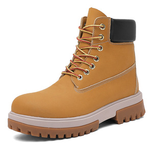 Bottes Martin pour hommes à semelle plateforme ultra-légère, modèle Kick Not Bad Rhubarb, nouvelles bottes décontractées pour hommes, bottines chaudes et doublées polaire - Product Image 6