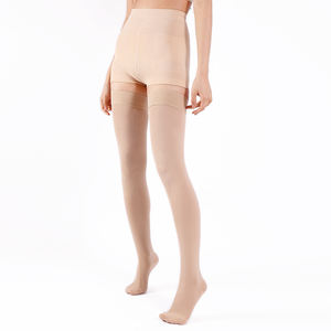 Bas de contention médicaux personnalisés anti-varices, à bout fermé, montants jusqu'à la cuisse, en nylon, à motif de <span class=keywords><strong>points</strong></span>, compression 20-30 mmHg - Product Image 4