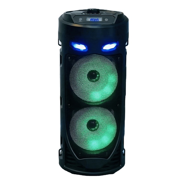 New ZQS4239 Portable High Power Speaker Dual Driver Column Loudspeaker with Colorful Lights for Outdoor Square Dance