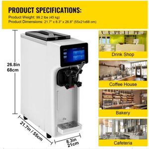 Sihao เครื่องทำไอศกรีม10-20L/ชม. เครื่องทำไอศครีมแบบใช้ง่าย1000W - Product Image 6