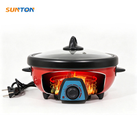 Poêle électrique multifonction ronde SUNTON personnalisable pour cuisine commerciale et restaurant, vente en gros