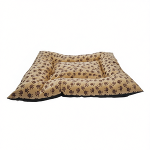 Set di Quattro Tappetini per Cani in Velluto Cristallo Goffrato con Impronte Beige per Letti per Animali - Product Image 2