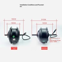 Moteur de moyeu de roue électrique sans balais à engrenages CC pour vélo électrique 36V 48V 350W 500W 26 27.5 29 pouces