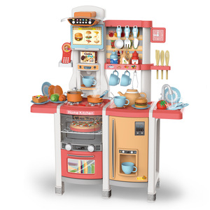 Juego de Cocina de Juguete para Niños de 100 CM, 65 Piezas, Juego de Cocina de Simulación para Niñas con Luces y Sonidos - Product Image 3