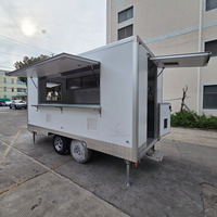 Camion de restauration mobile entièrement équipé, conteneur de transport de grande taille, pour la vente de pizzas, de limonades et de confiseries