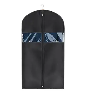 Wholesale black clothing dust bag waterproof antibacterial suit dust bag multi-purpose thickened suit