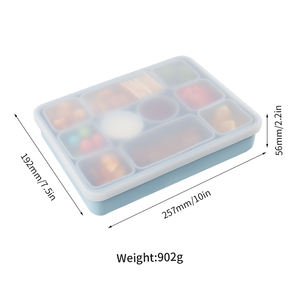 Household Children's Lunch <b>Box</b> School Snack Container Portable Silicone Divided <b>Box</b> Travel Food <b>Storage</b> Container - Product Image 6