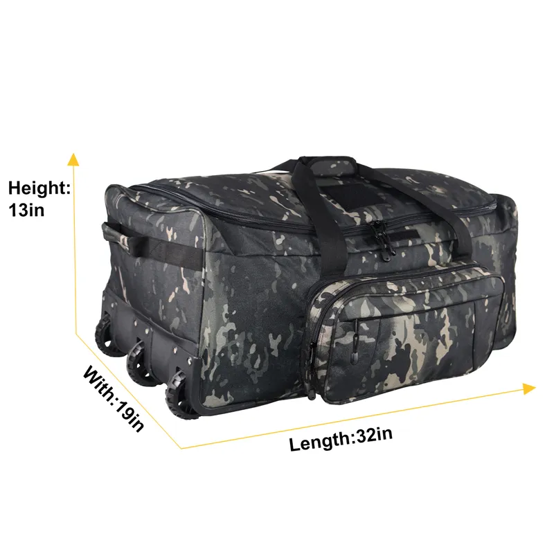 Heavyweight Poliéster Duffel Bag Rodas Rolando Outras Bagagem e Sacos De Viagem