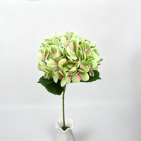 Prêt à expédier – Hortensia artificiel réaliste fait main en soie, tige unique, style européen, pour remise de diplôme, Noël – Livraison rapide pour la vente en gros