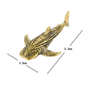 Vendita calda di ornamenti in ottone con ampia bocca di squalo Design antico scherzi giocosi collezione di artigianato in rame statua in bronzo promozionale - Product Image 6