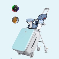 Valise à roulettes pour enfants, matériau ABS, extensible, légère, imperméable, bagage de voyage multifonction